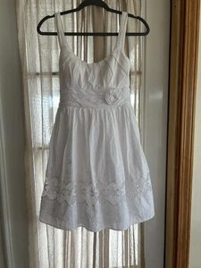 City Triangles Girls Sz 7 100% Cotton White Embroidered Lace Fancy Dress Fairy - Picture 1 of 16