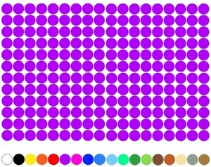 1300 Points de Colle 15mm Violet Cercles Point Auto-Adhésif Autocollant L Film - Afbeelding 1 van 2