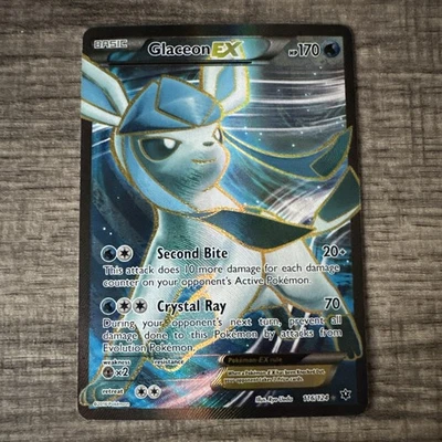 Pokémon TCG Glaceon-EX Fates Collide Holo Card 116/124 Full Art Ultra Rare VLP - Image 1 of 4