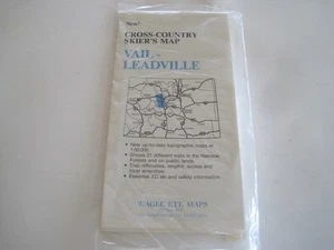 Cross Country Skiers Map Vail-Leadville Vintage Colorado - Picture 1 of 5