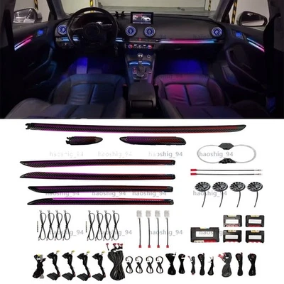 256 Color For Audi A3 S3 2013-18 LED Interior Ambient Lighting Atmosphere Lamps - Image 1 of 3