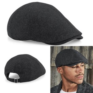 Schirmmütze Schieber Mütze Melton Wool Flat Cap gefüttert Peaky Blinders Driver