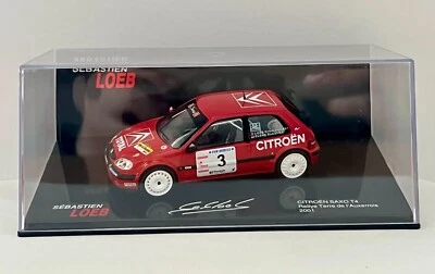 Vetrina scatola Citroen Saxo T4 Rallye Loeb 2001 1/43 IXO - Immagine 1 di 3
