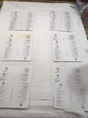 Piezas de repuesto de juego Scattergories vintage 6 juegos completos listas 1988 B5 Foto 1 de 4