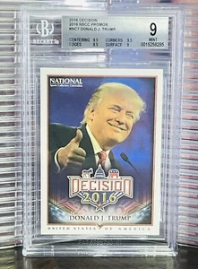 Donald Trump 2016 Leaf Decision National Promo Card RC BGS 9 MINT POP 2 9.5 Subs - Bild 1 von 3