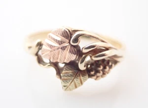 10k Solid Black Hills C. Co. Multi Colored Gold Estate Band Ring Sz 7.25 - Picture 1 of 9