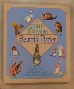 CHILD'S TREASURY OF BEATRIX POTTER NINE TALES PETER RABBIT & FRIENDS 1987 HC DJ - Picture 1 of 7