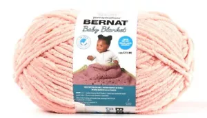 1 Ct Yarnspirations 10.5 Oz Bernat Baby Blanket 45030 Tan Pink Polyester Yarn  - Picture 1 of 1