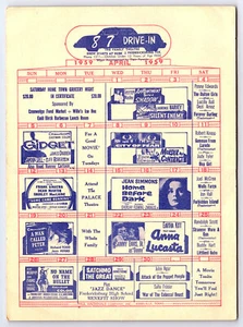 1959- Highway 87 Drive-In Palace Theatre Fredericksburg Texas movie flyer MF6 - Picture 1 of 2