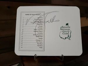 NICK FALDO PGA GOLF SIGNED AUGUSTA MASTERS SCORE CARD REAL AUTOGRAPH - Picture 1 of 2