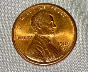 1989-D Lincoln US Penny *RARE* MINT CONDITION - Picture 1 of 5