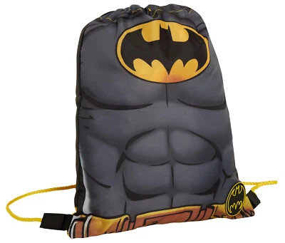 Jungen DC Comics Batman Kordelzug Sporttasche Kinder Sport Schwimmen PE Kit Rucksack