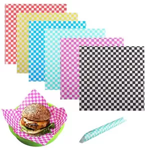 300 PCS Wax Paper Sheets for Food 6 Colors Food Basket Liners Microwave Safe ... - Picture 1 of 9