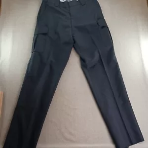 TACT SQUAD T7007 Black MEN'S Uniform Pants W36 L35  POLYESTER w/CARGO POCKETS - Picture 1 of 8