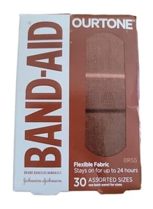 Band aid Ourtone Medium Brown Flex Fabric African American Brown Skin Tone - Picture 1 of 4