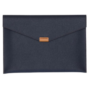 GUTE Classy Leather Laptop Ultrabook Tablet PC Case Sleeve Pouch Bag (Navy)