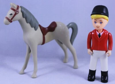 Vintage Little Tikes Dollhouse Loving Family Horse & Jockey Rider Doll - Image 1 of 4