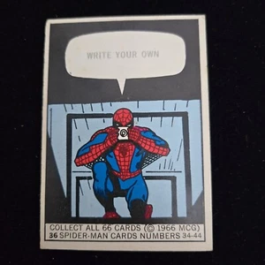 1966 Marvel Super Heroes #36 Write your own caption Card Spider-Man - Picture 1 of 2