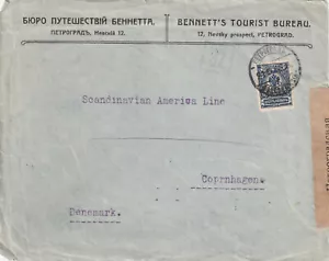 Russia Cover to Denmark with CENSOR - Picture 1 of 2