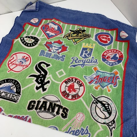 MLB Baseball Vintage Beach Towel Jay Franco 1996 Blue Green Cover