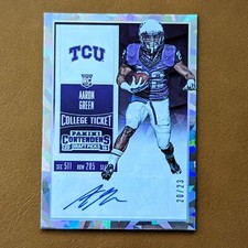 2016 Panini Contenders Draft Picks College Ticket Aaron Green #20/23 Cracked Ice
