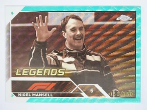 Topps Chrome Formula 1 2023 Nigel Mansell Aqua Wave Legends Refractor /150 #197 - Picture 1 of 2