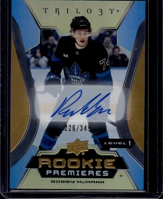 2023-24 Upper Deck Trilogy Gold Autograph #124 Bobby McMann 226/349 - Image 1 of 2