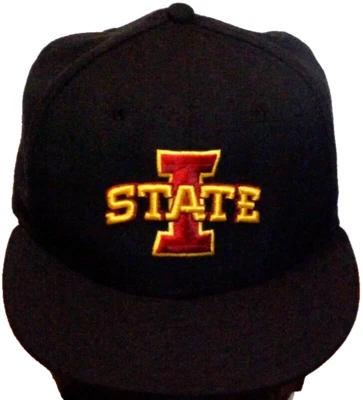 New Era 59Fifty Iowa State Cyclones Mens Black Baseball Hat Cap 7 1/4 - Image 1 of 4