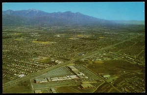 West Covina California San Gabriel Mountain Aerial View Postcard - Picture 1 of 2