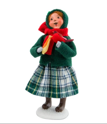 BRANDEDBYERSCHOICE Byers' Choice Girl Caroler with Cardinal