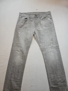 Pantalones de mezclilla para hombre American Eagle 32x30 ajustados gris claro desgastados - Imagen 1 de 14