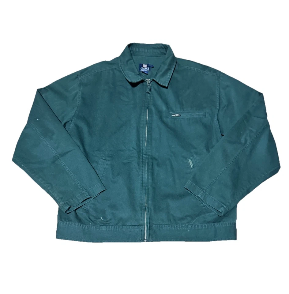 Chaqueta de bombardero de trabajo vintage para hombre Polo Ralph Lauren Chaps Detroit con cremallera talla L Foto 1 de 4