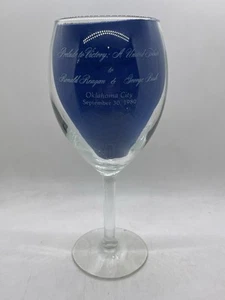 Ronald Reagan George Bush Prelude to Victory 1980 Wine Glass Pre-Campaign Dinner - Picture 1 of 7
