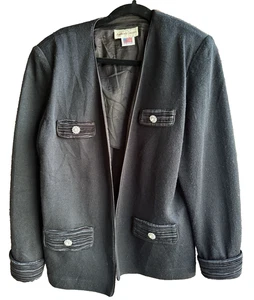 Anthony Sicari schwarze Abendjacke Blazer mit Strassknöpfen Gr. XL schön! - Bild 1 von 2