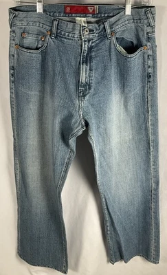 Guess Jeans Mens 38W Vintage Y2K Denim Blue 100% Cotton Straight Leg Red USA Tag - Image 1 of 4
