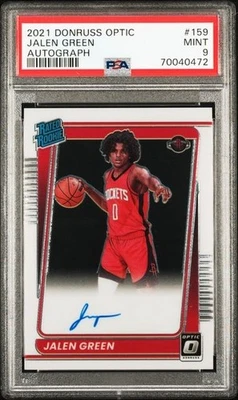 Donruss Optic Rated Rookie Signatures 2021-22 159 Jalen verde en tarjeta automática PSA 9 Foto 1 de 2