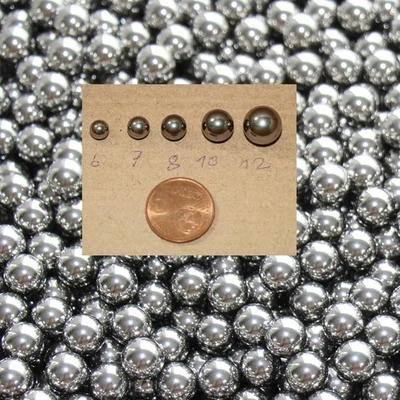 1000 Stück  Stahlkugeln 4,5 - 12mm für für Steinschleuder Zwille Sportschleuder - Bild 1 von 4