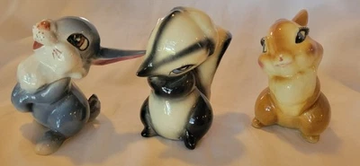 DISNEY'S EVAN K SHAW/АМЕРИКАНСКАЯ КЕРАМИКА THUMPER, ПОДРУГА И ЦВЕТОК - ОТЛИЧНОЕ! - Изображение 1 из 4