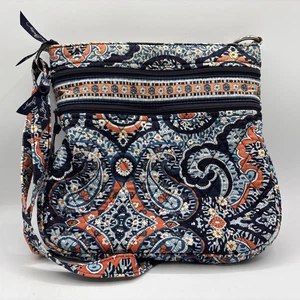 Vera Bradley Marrakesh Women Quilted Floral Triple Zip Hipster Crossbody Purse - Picture 1 of 14