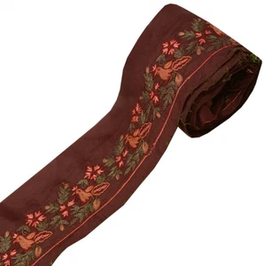 Sushila Vintage Saree Border Indian Craft Sewing Trim Hand Embroidered Lace - Picture 1 of 5