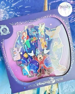 Prendedor Jumbo Mickey Hechicero Lugar Más Mágico de la Tierra Parques Disney 2025 LE 2200 - Imagen 1 de 1