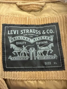 Levi’s Cord Sherpa-gefütterte Workwear Jacke hellbraun XL Herren schwer - Bild 1 von 14