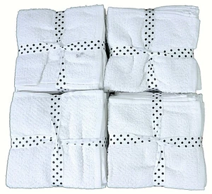 Toalla facial de 24 piezas paquete económico uso y tiro - 100 % algodón (blanco) 13 X 13 - Imagen 1 de 2