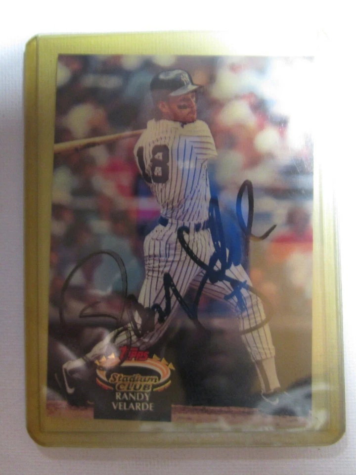 签名亲笔签名 1992 年体育场俱乐部纽约洋基队 #237 Randy Velarde — 第 1/1 张图片