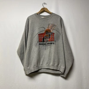 Sudadera promocional vintage Nike años 90 Michael Jordan 'The Restaurant' L gris - Imagen 1 de 14