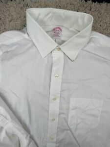 Brooks Brothers White Button Up Shirt Men’s Long Sleeve 15 33 Traditional Fit **