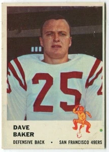 1961 Fleer #64 Dave Baker San Francisco 49ers - Picture 1 of 2