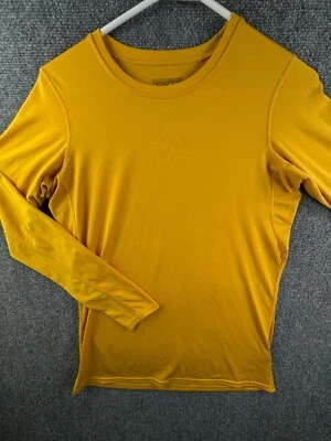 Camisa Patagonia Daily Hombres Capilene Capa Base Manga Larga Amarilla Pequeña Elastizada Foto 1 de 4