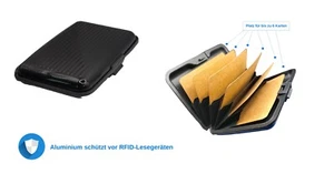 Kreditkartenetui Slimwallet Kartenetui Alu Geldbörse RFID Schutz Visitenkarten - Bild 1 von 10