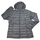 Amazon Essentials Women's XXL Gray Lightweight Long Sleeve Zip Puffer Jacket